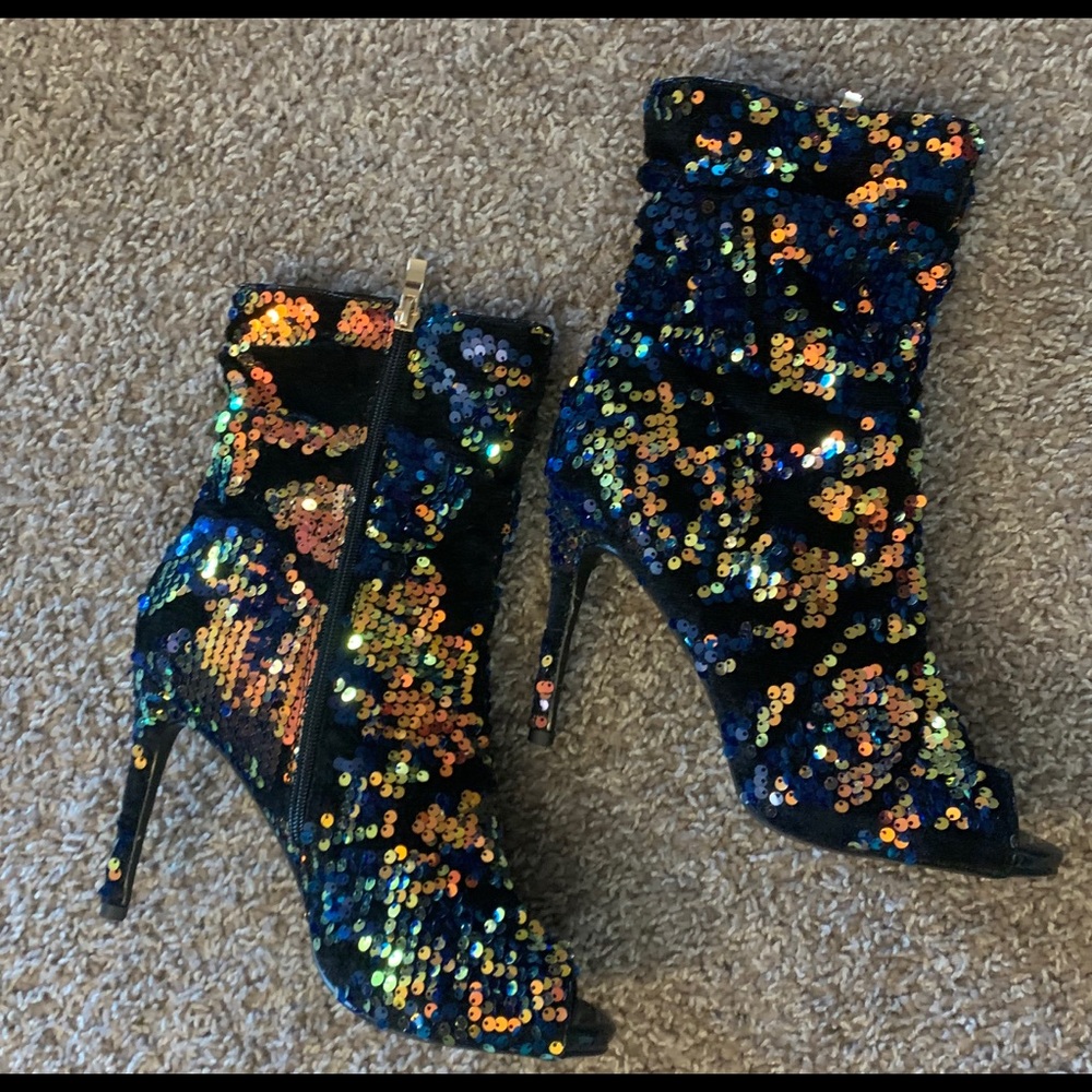 Sequin Booties